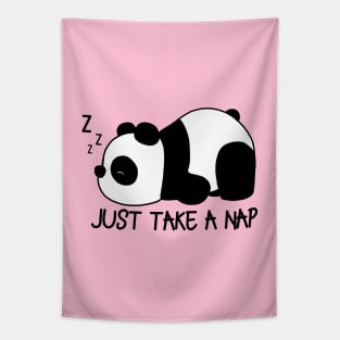 Just take a nap cute panda Tapestry