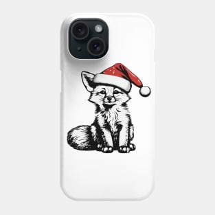 Christmas Elephant with Santa Hat Phone Case