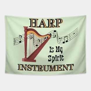 Musical instruments  are my spirit, harp. Tapestry