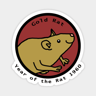 Year of the Gold Rat 1960 Magnet