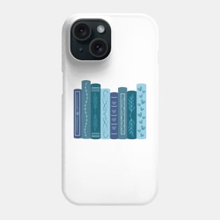 Blue Bookshelf Phone Case