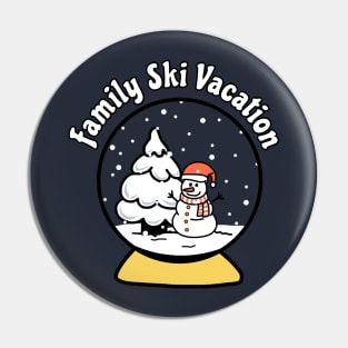 Family Ski Vacation Pin