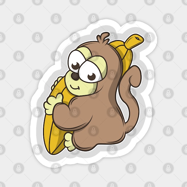 Always be Like Monkey Banana Relationship Magnet by FamiLane