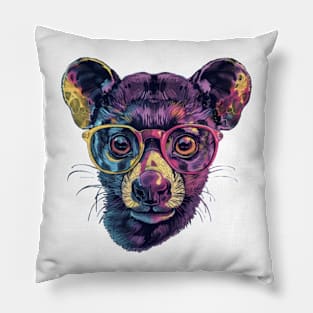 Jungle Explorer: The Fossa with Specs! Pillow