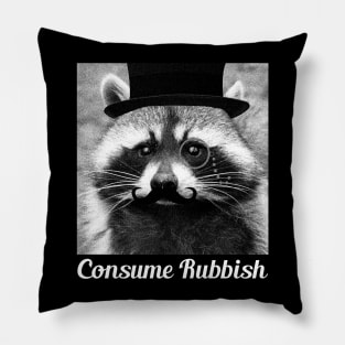 Consume Rubbish Raccoon Pillow