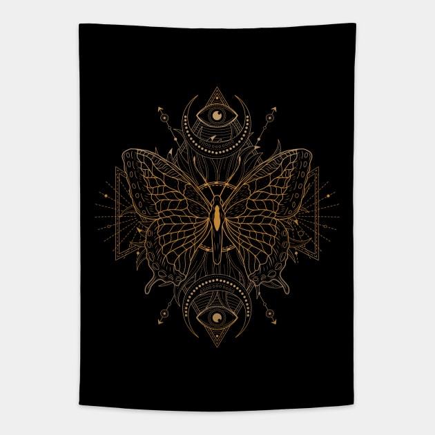 Swallowtail Butterfly | Sacred Geometry Tapestry by CelestialStudio