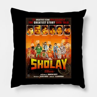 Sholay Caricatures Pillow