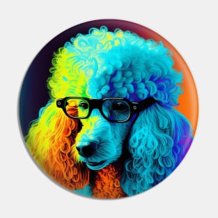 Nerdy Pop Art Poodle Pin