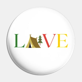 Love Camping Pin