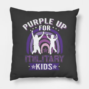 Purple Up For Military Kids Military Child Month USA Pillow