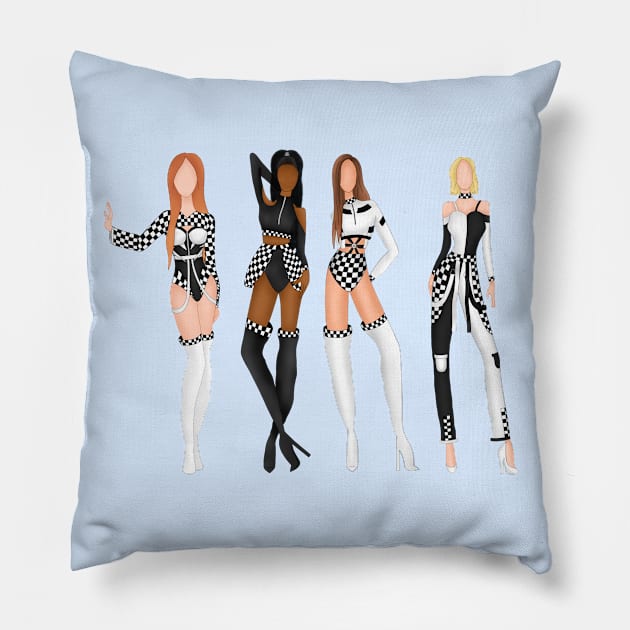 badass black and white fashion design Pillow by Simplephotoqueen