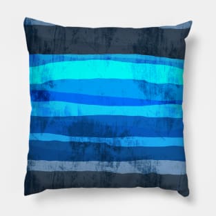 Blue ocean lines Pillow