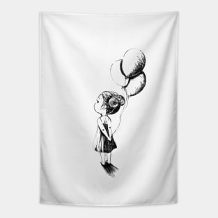 Girl With Balloon Tapestry