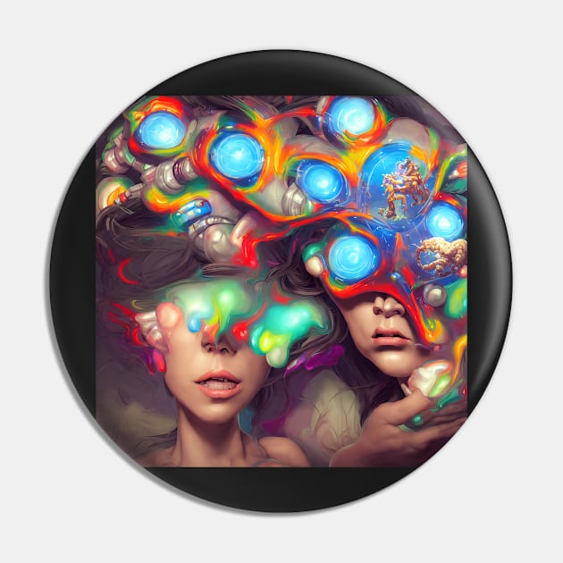 Painted Mind Pin by Phinigin