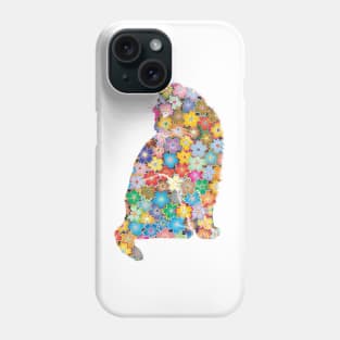 Floral cat design Phone Case