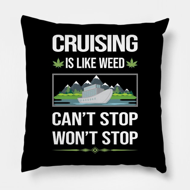 Funny Cant Stop Cruising Cruise Pillow by lainetexterbxe49