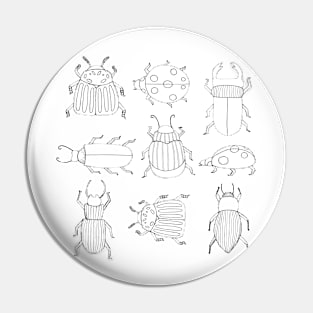 black and white beetle pattern Pin