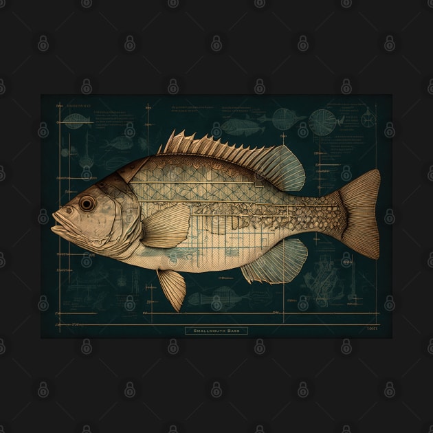 Smallmouth Bass Fish Print by DanielLiamGill