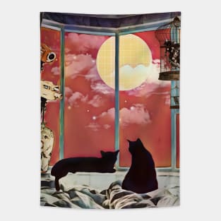 Surreal Steampunk Kitties Tapestry