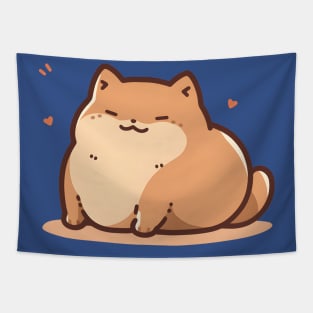 Japanese fat kawaii cat Tapestry