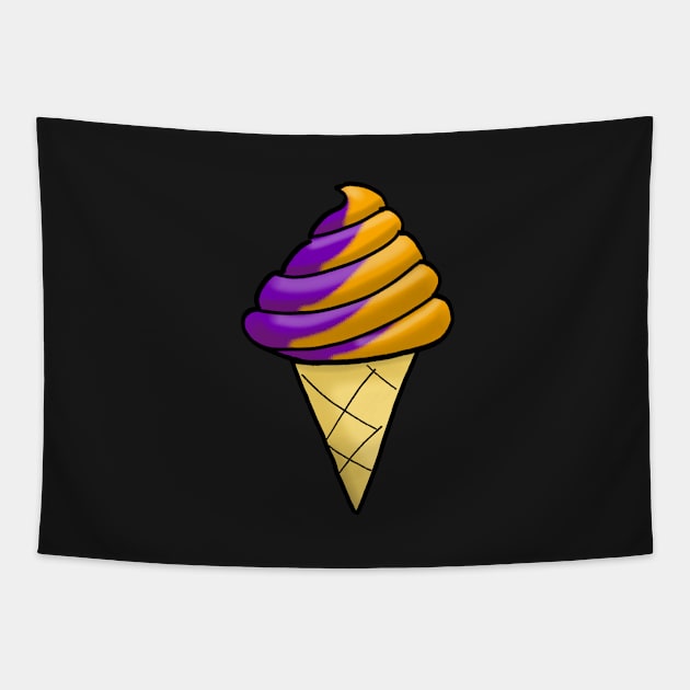 Halloween Soft Serve Ice Cream Tapestry by dogbone42