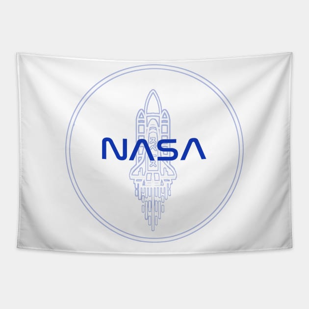 Nasa Spaceship Tapestry by WooleOwl