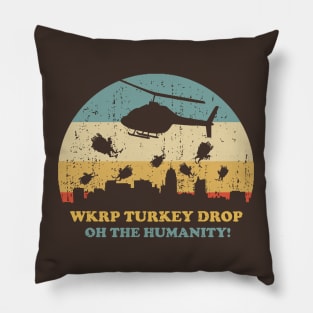 WKRP Turkey Drop Pillow