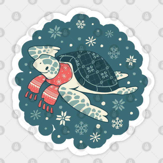 Gleeful Green Turtle - Turtle - Sticker