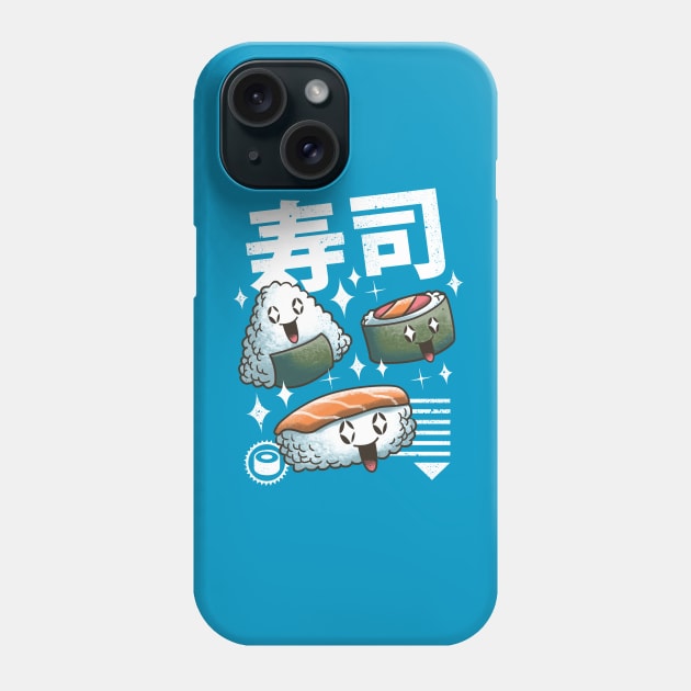 Kawaii Sushi Phone Case by Vincent Trinidad Art