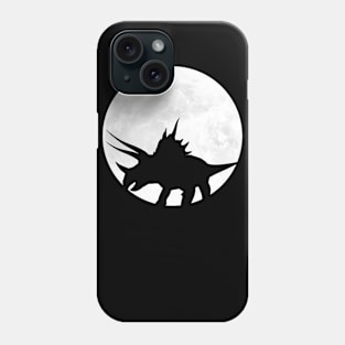 Triceratops in Full Moon Phone Case