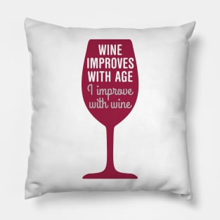 Wine improves with age Pillow