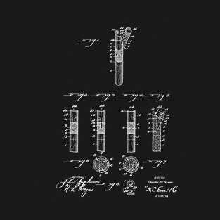 Billiard Cue Tip Fastener Vintage Patent Drawing T-Shirt