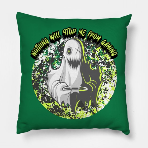 Nothing Will Stop Me From Gaming Pillow by CTJFDesigns