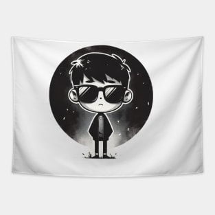 cool kid with big head Tapestry