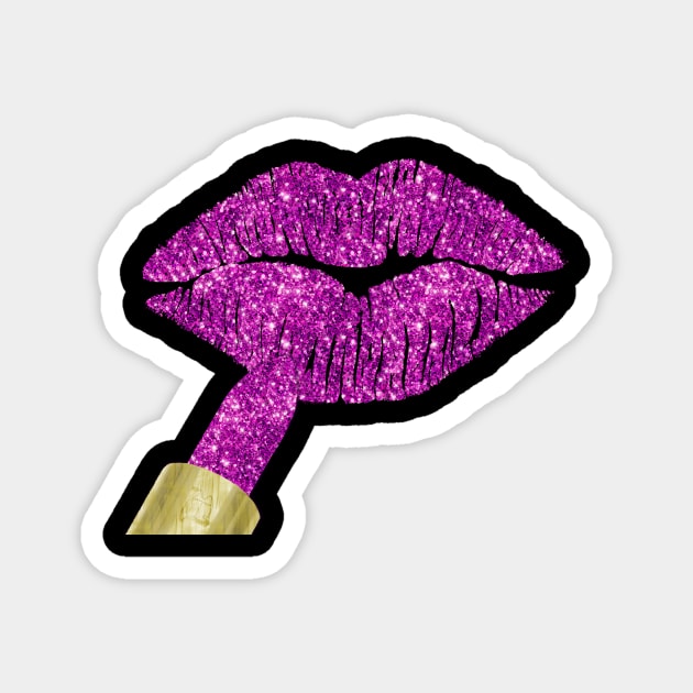 Violet Lips Magnet by LittleBean