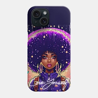 Love Yourself Black Afro Queen Phone Case