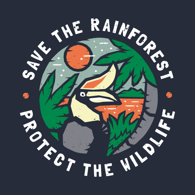 Save the Rainforest Protect the Wildlife by bangtees