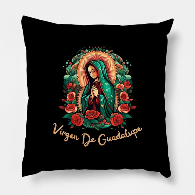 Our Lady of Guadalupe, Virgin Mary Pillow by Pattyld