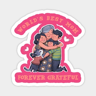 World's best mom - haappy mother's day 2024 Magnet