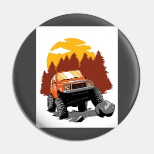 Offroad extreme sport artwork Pin