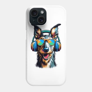 Smiling Scottish Deerhound DJ Revels in Japanese Art Phone Case