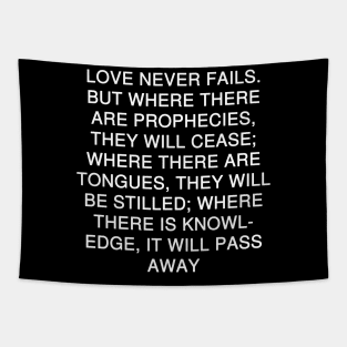 1 Corinthians 13:8 Bible Verse NIV Text Tapestry