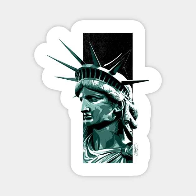 Statue of Liberty Magnet by Dark Wing Art