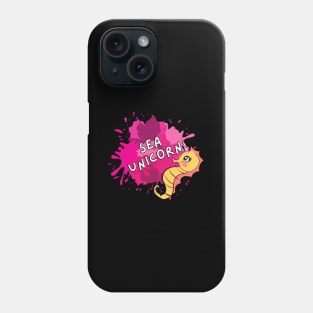 Sea Unicorn Comic Süß Witzig Seepferdchen Tier Phone Case