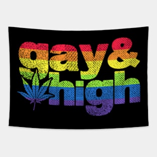 LGBT Gay & High Weed Flag Tapestry