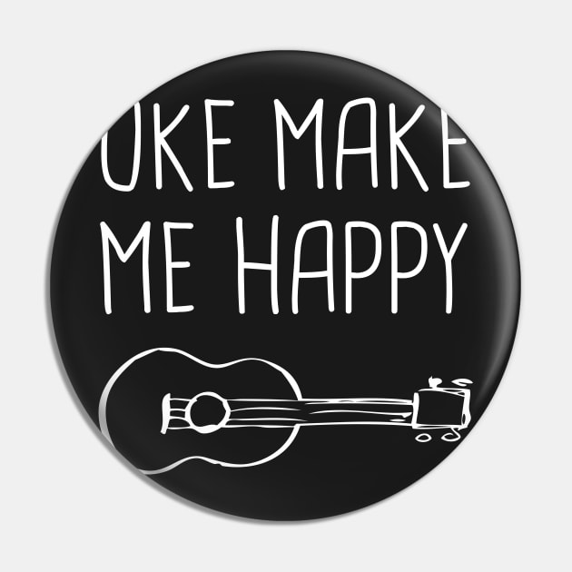 Uke Make Me Happy | Ukulele Pin by MeatMan