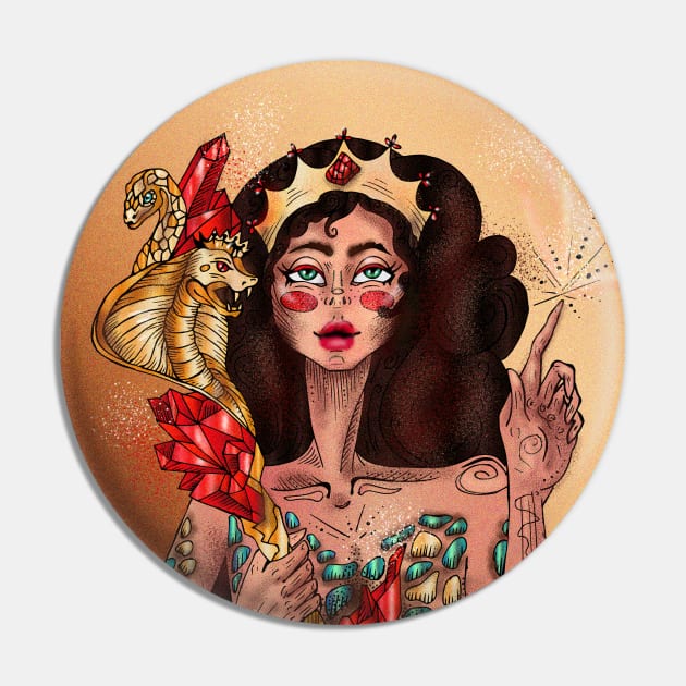 Golden queen Pin by valentyna mohylei