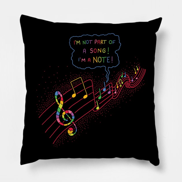 I'm a Note! Pillow by RaminNazer