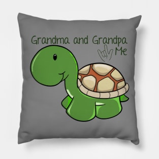 Grandma & Grandpa Love me with ILY Pillow