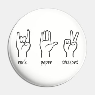 ROCK! PAPER SCISSORS Pin